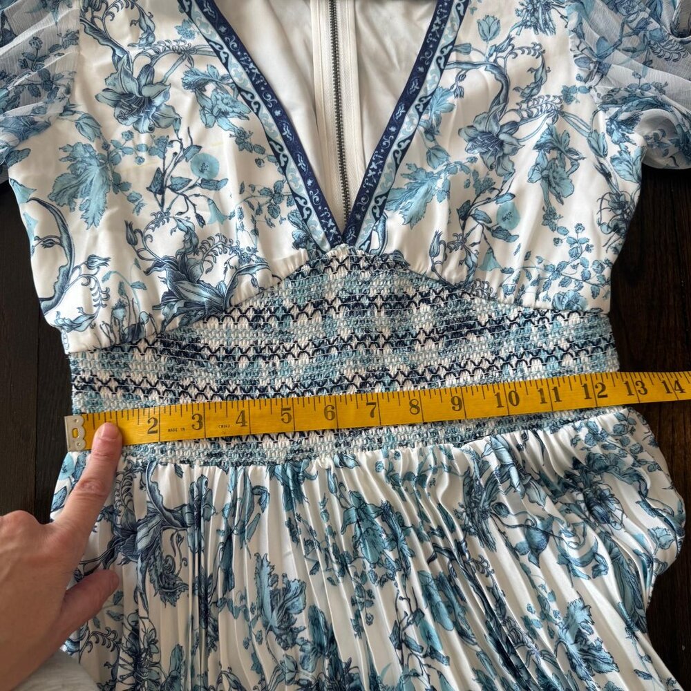 Alice + Olivia Sion Sunburst Maxi Dress Blue - Picture 12 of 15
